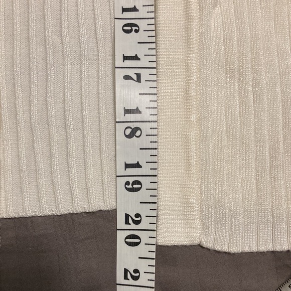 Gorgeous Candies Cream Colored Ribbed Cardigan Sweater, Tie Lace Up Sides L XL - Picture 5 of 10